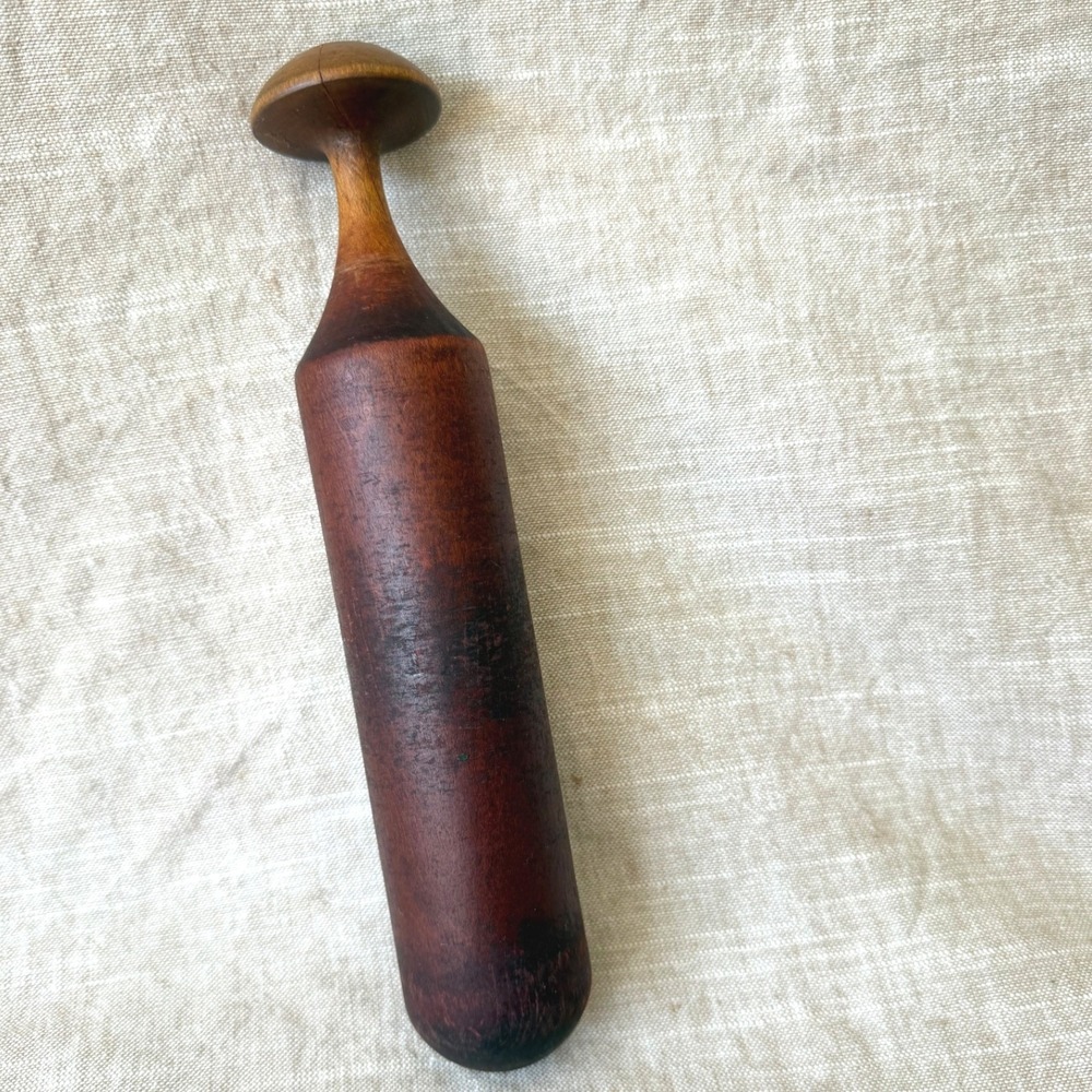 Vintage Wooden Sock Darner Mending Tool Primitive Wood Decor